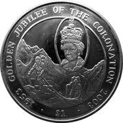 1 Dollar - Elizabeth II Golden Jubilee - Edmund Hilary, United Kingdom, 2003 reverse image