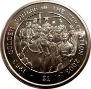 1 Dollar - Elizabeth II Golden Jubilee - Ascot, United Kingdom, 2003 reverse image