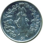 1 Dollar - Elizabeth II The Tale of Peter Rabbit, United Kingdom, 2004 reverse image
