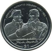 1 Dollar - Elizabeth II Napoleon and Nelson, United Kingdom, 2005 reverse image