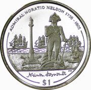 1 Dollar - Elizabeth II Nelson's Column-London, United Kingdom, 2005 reverse image
