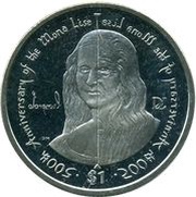 1 Dollar - Elizabeth II Mona Lisa, United Kingdom, 2006 reverse image