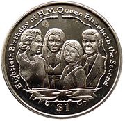 1 Dollar - Elizabeth II Queen and Prince Andrew Family, United Kingdom, 2006 reverse image