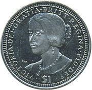 1 Dollar - Elizabeth II Queen Victoria, United Kingdom, 2006 reverse image