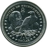 1 Dollar - Elizabeth II Founding of Jamestown, United Kingdom, 2007 reverse image