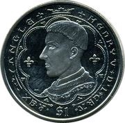 1 Dollar - Elizabeth II King Henry V, United Kingdom, 2007 reverse image