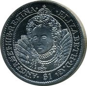 1 Dollar - Elizabeth II Queen Elizabeth I, United Kingdom, 2007 reverse image