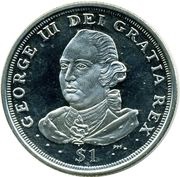 1 Dollar - Elizabeth II King George III, United Kingdom, 2008 reverse image