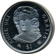1 Dollar - Elizabeth II Queen Anne, United Kingdom, 2008 reverse image