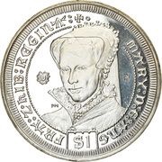 1 Dollar - Elizabeth II Queen Mary I Tudor, United Kingdom, 2008 reverse image