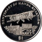 1 Dollar - Elizabeth II Naval Aviation, United Kingdom, 2009 reverse image