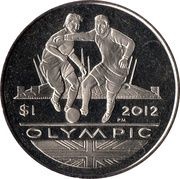 1 Dollar - Elizabeth II Football, United Kingdom, 2009-2010 reverse image