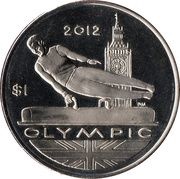 1 Dollar - Elizabeth II Gymnastics, United Kingdom, 2009-2010 reverse image