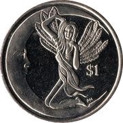 1 Dollar - Elizabeth II Goddess Juno, United Kingdom, 2012 reverse image