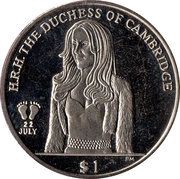 1 Dollar - Elizabeth II The Duchess of Cambridge, United Kingdom, 2013 reverse image