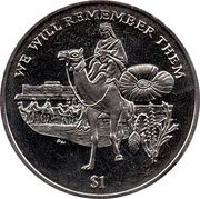 1 Dollar - Elizabeth II Lawrence of Arabia, United Kingdom, 2014 reverse image