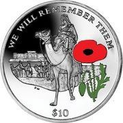 1 Dollar - Elizabeth II Lawrence of Arabia; Coloured, United Kingdom, 2014 reverse image