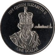 1 Dollar - Elizabeth II Longest Reigning Monarch reverse image
