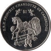 1 Dollar - Elizabeth II Princess Charlotte, United Kingdom, 2015 reverse image