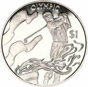 1 Dollar - Elizabeth II Olympic - Golf, United Kingdom, 2016 reverse image