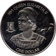 1 Dollar - Elizabeth II 90th Birthday of Queen Elizabeth II, United Kingdom, 2016 reverse image