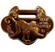 1 Dollar - Elizabeth II Year of the Monkey reverse image