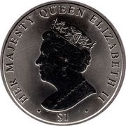 1 Dollar - Elizabeth II Sapphire Jubilee, United Kingdom, 2017 reverse image