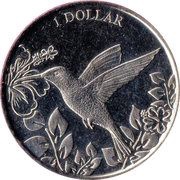 1 Dollar - Elizabeth II Bee Hummingbird, United Kingdom, 2017 reverse image