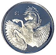 1 Dollar - Elizabeth II Pegasus, United Kingdom, 2018 reverse image