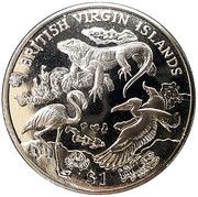 1 Dollar - Elizabeth II Archipelago and Wildlife, United Kingdom, 2018 reverse image