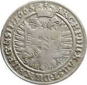 6 Kreuzers - Leopold I, Bohemia, 1665-1666 reverse image