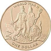 1 Dollar - Elizabeth II US/UK Alliance, United Kingdom, 2019 reverse image