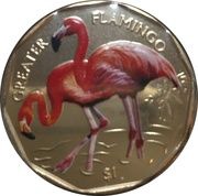 1 Dollar - Elizabeth II Greater Flamingo, United Kingdom, 2019 reverse image