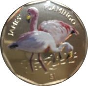 1 Dollar - Elizabeth II James Flamingo, United Kingdom, 2019 reverse image