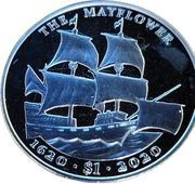 1 Dollar - Elizabeth II Mayflower, United Kingdom, 2020 reverse image