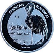 1 Dollar - Elizabeth II American Flamingo; 1oz Reverse Frosted Silver Bullion reverse image