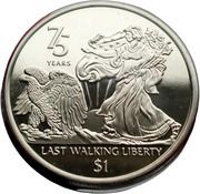 1 Dollar - Elizabeth II Last Walking Liberty Coin, United Kingdom, 2022 reverse image