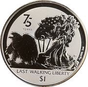 1 Dollar - Elizabeth II Last Walking Liberty Coin, Silver Bullion, United Kingdom, 2022 reverse image