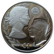 1 Dollar - Elizabeth II Platinum Jubilee, United Kingdom, 2022 reverse image
