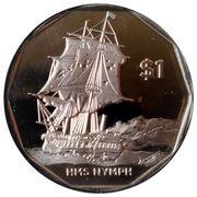 1 Dollar - Elizabeth II HMS Nymph, United Kingdom, 2022 reverse image