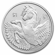 1 Dollar - Elizabeth II Pegasus - 5th Anniversary, United Kingdom, 2022 reverse image
