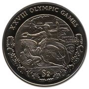 2 Dollars Olympic Games 2004; Bronze reverse image