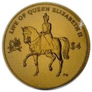 4 Dollars - Elizabeth II Queen Elizabeth II, United Kingdom, 2011 reverse image
