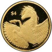 4 Dollars - Elizabeth II Pegasus, United Kingdom, 2021 reverse image