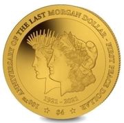 4 Dollars - Elizabeth II Transition of the Morgan Dollar to the Peace Dollar, United Kingdom, 2021 reverse image