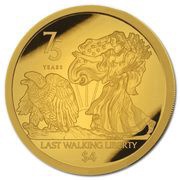 4 Dollars - Elizabeth II Last Walking Liberty Coin, United Kingdom, 2022 reverse image