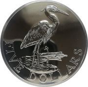 5 Dollars - Elizabeth II Great Blue Heron, United Kingdom, 1980 reverse image
