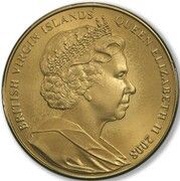 5 Dollars - Elizabeth II Olympics, Asia; Yellow Titanium obverse image