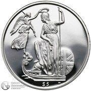 5 Dollars - Elizabeth II Britannia reverse image