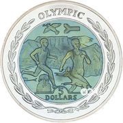 5 Dollars - Elizabeth II Olympics, Africa reverse image